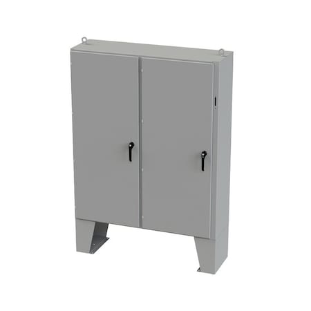 Saginaw Control & Engineering 3 Point Latch with Coinproof/Padlock Handle Electrical Enclosures, 72 in H, 18 in D, 61 in W SCE-72XEL6118LP